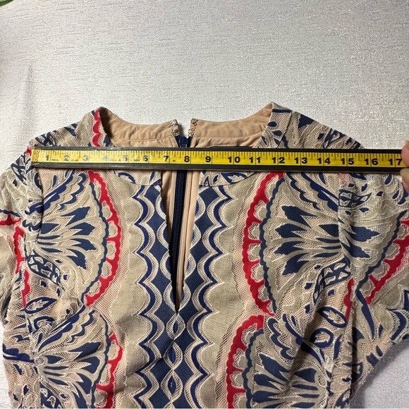 BCBG MaxAzria Cailean Burnout Print Lace Gown - Picture 8 of 16